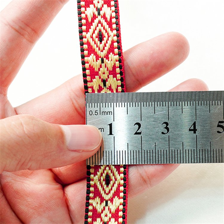 Sparkle 1.5cm Width Rhombus Embroidery Jacquard Polyester Lace Trim