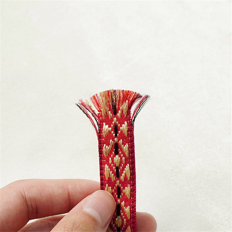 Sparkle 1.5cm Width Rhombus Embroidery Jacquard Polyester Lace Trim