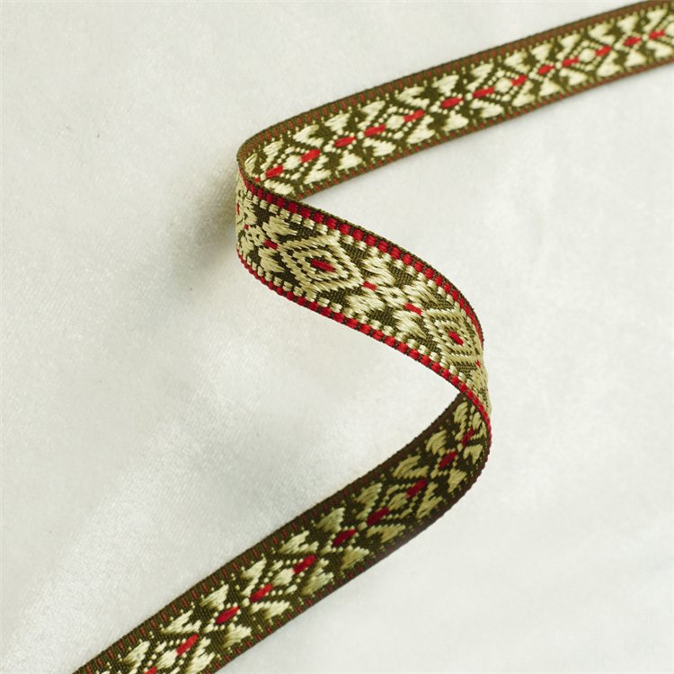 Sparkle 1.5cm Width Rhombus Embroidery Jacquard Polyester Lace Trim