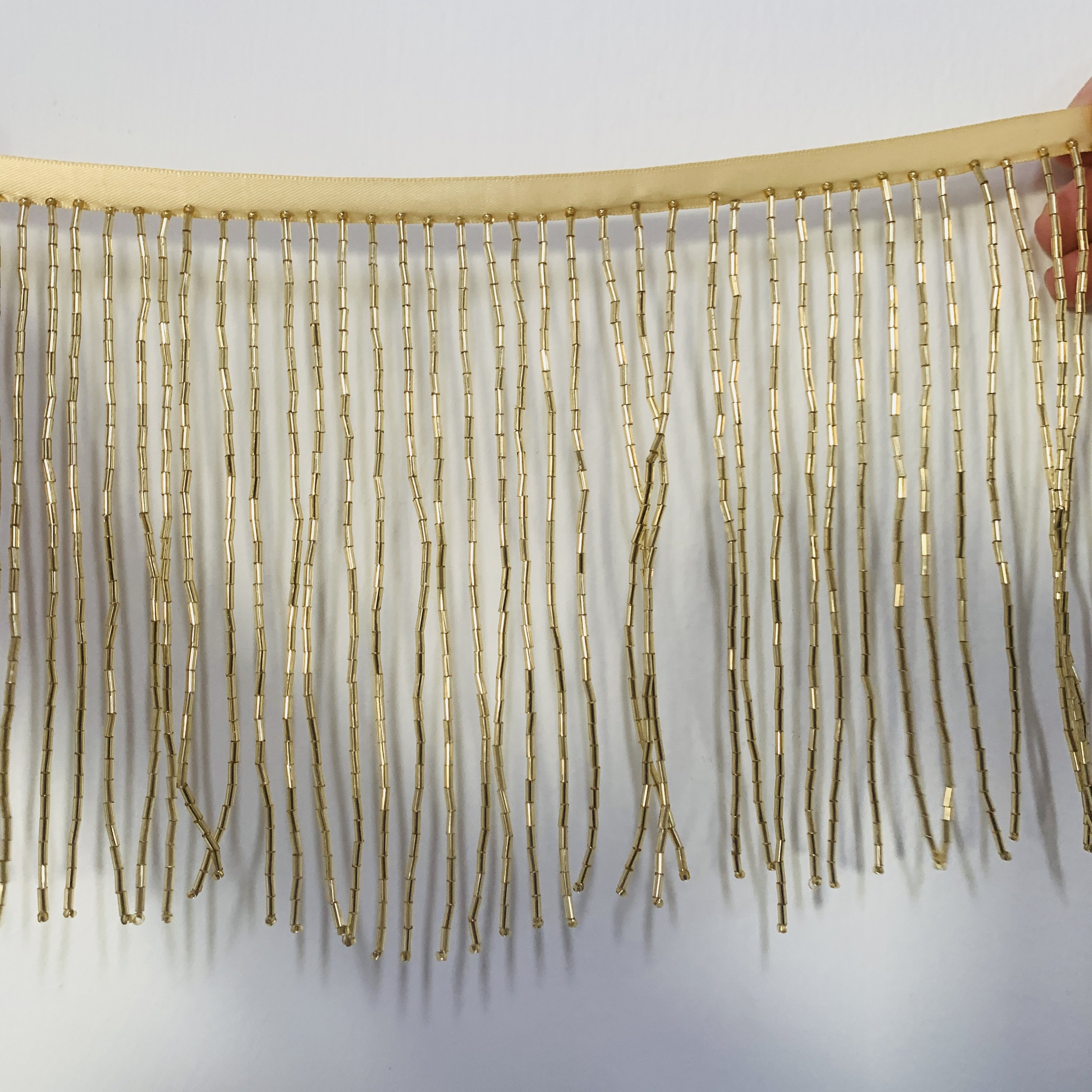 Hot Selling Curtain tassel fringe Luxury Beaded Fringe trimming Accessory