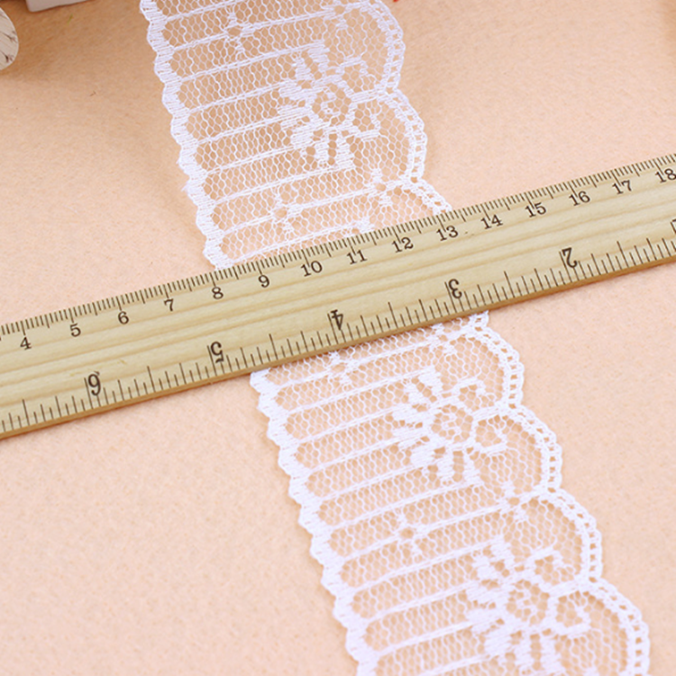 Wholesale 5cm Garment Accessories Embroidery Trim Lace White Embroidered Luxury Sewing Custom Lace Trim Trimming for garment