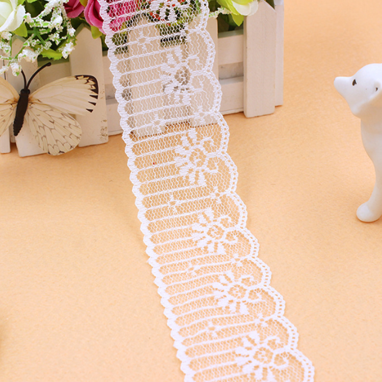 Wholesale 5cm Garment Accessories Embroidery Trim Lace White Embroidered Luxury Sewing Custom Lace Trim Trimming for garment