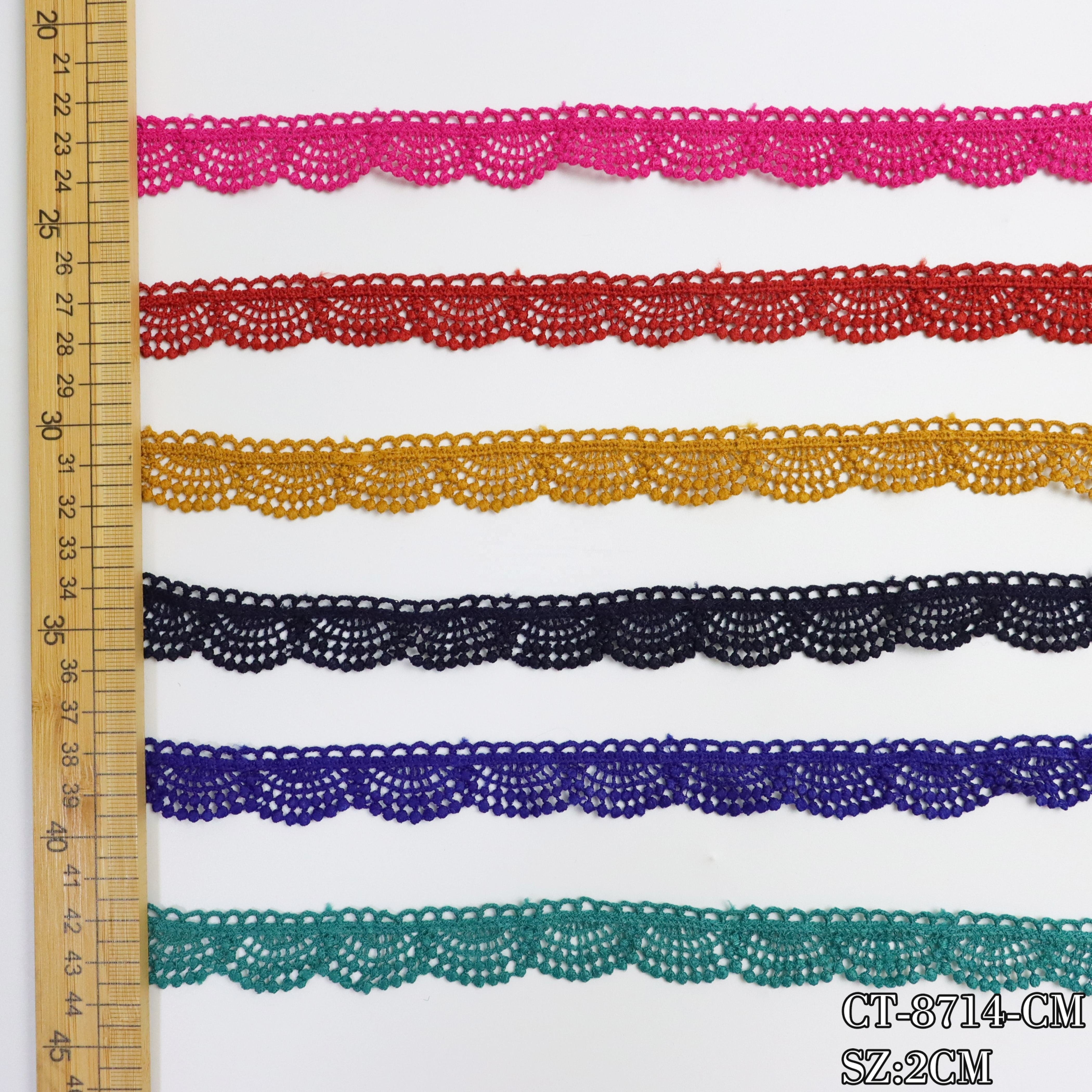 Ribete de encaje OEM wholesale white milk yarn water soluble guipure lace trim