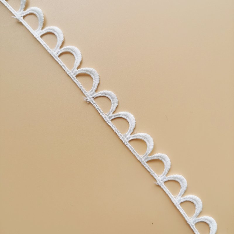High Quality White and Black Polyester Floral Embroidery Lace Ribbon Trim For Clothes Wedding Sewing Accessories