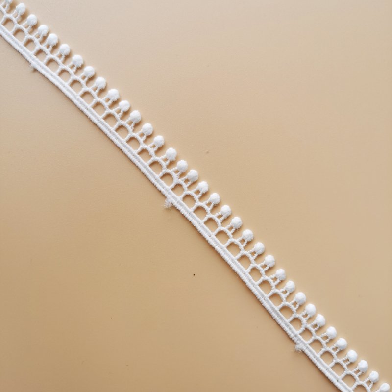 High Quality White and Black Polyester Floral Embroidery Lace Ribbon Trim For Clothes Wedding Sewing Accessories