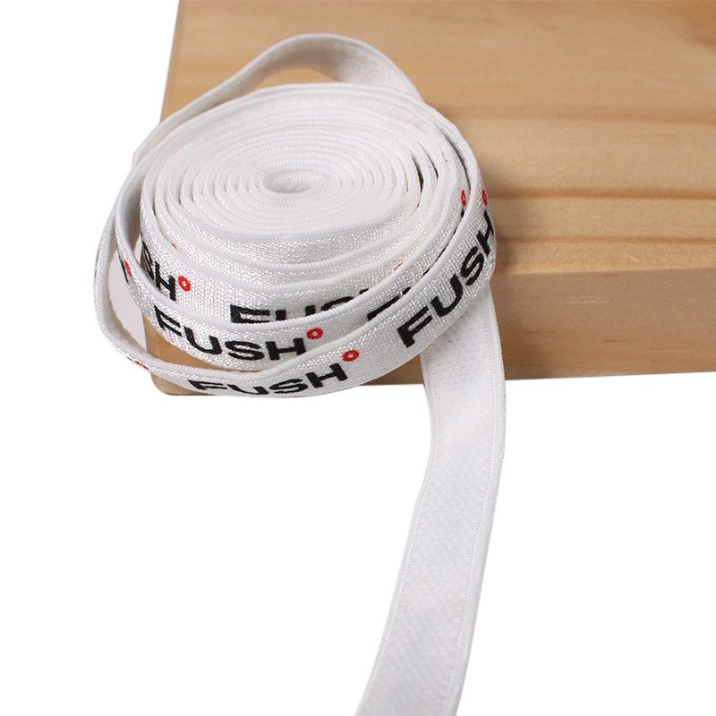 Wholesale custom underwear accessories elastic knit waistband trim print logo non-slip elastic webbing tape
