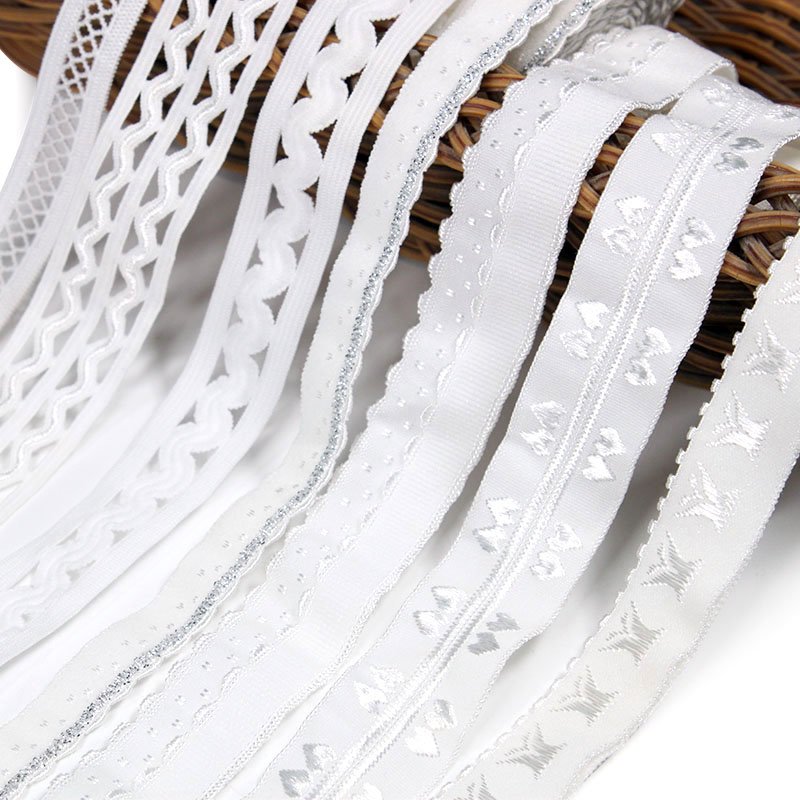 Wholesale custom underwear accessories elastic knit waistband trim print logo non-slip elastic webbing tape