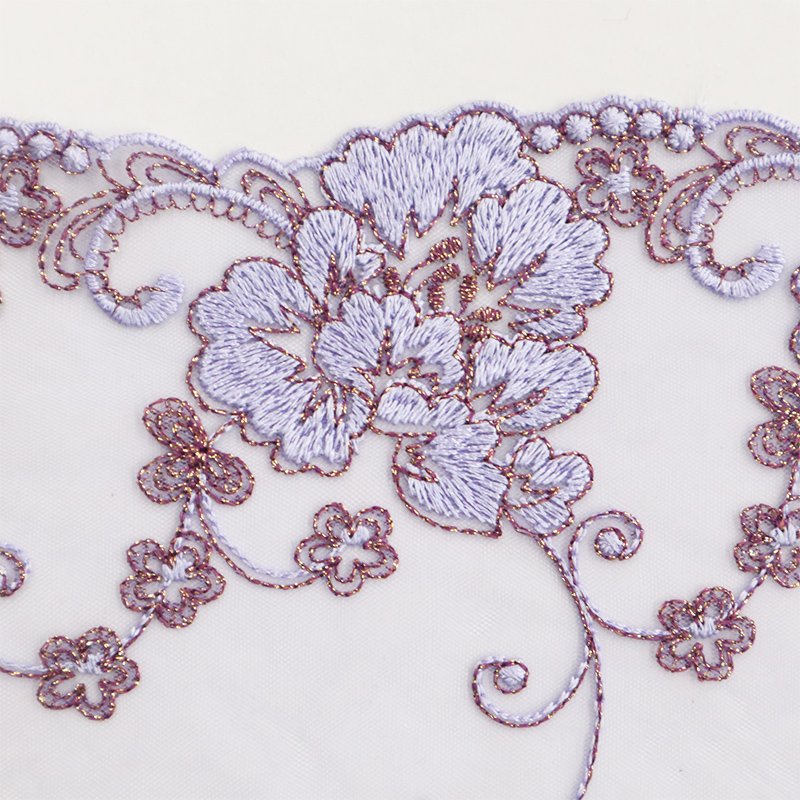 OEM Embroidery Pattern Metal Embroidery Thread Trench Edge Underwear lace trim