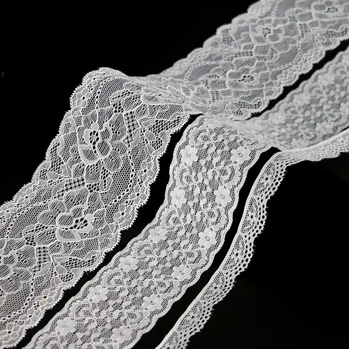 HENGWEI Fancy Non Elastic Nylon Small Narrow Beautiful Lace Edge Trims for Dress