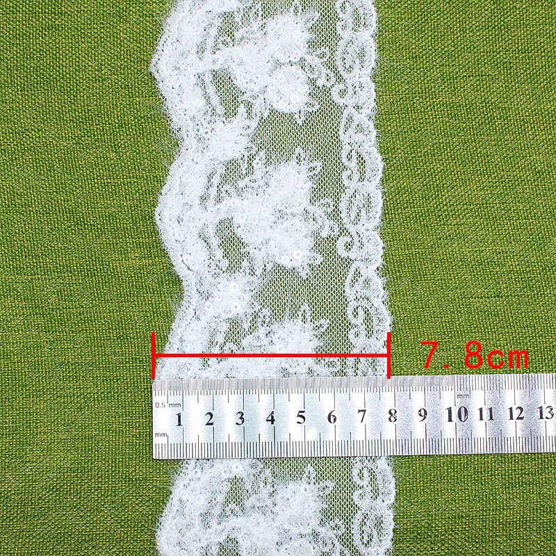 luxury clothing lace trim embroidered fabrics white sequins lace