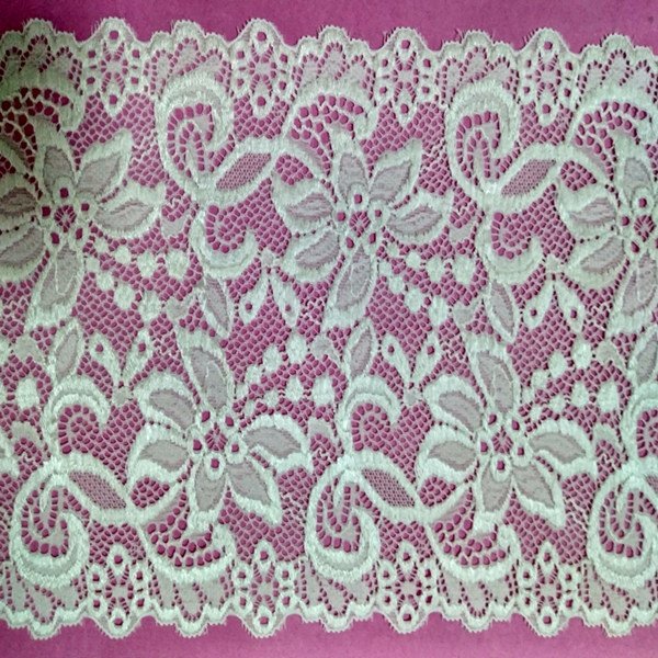 18cm width wide elastic Jacquardtronic thick lace trim