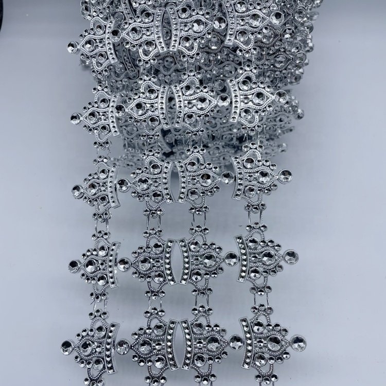 10 Rows Plastic Rolls bling bling decorative Rhinestone Trimming banding For Wedding table decoration