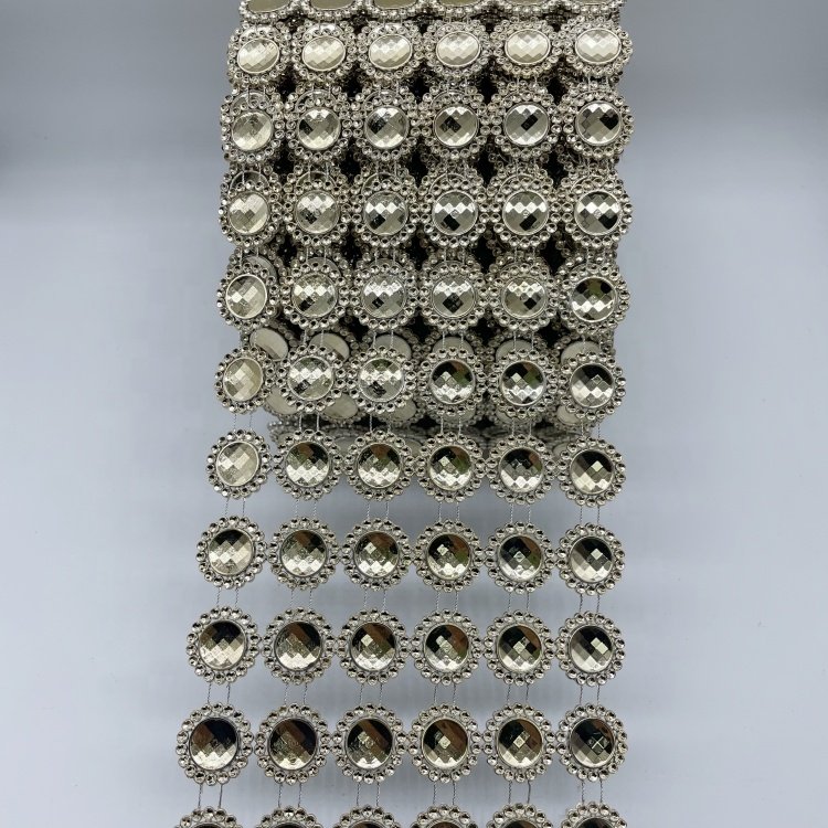 10 Rows Plastic Rolls bling bling decorative Rhinestone Trimming banding For Wedding table decoration