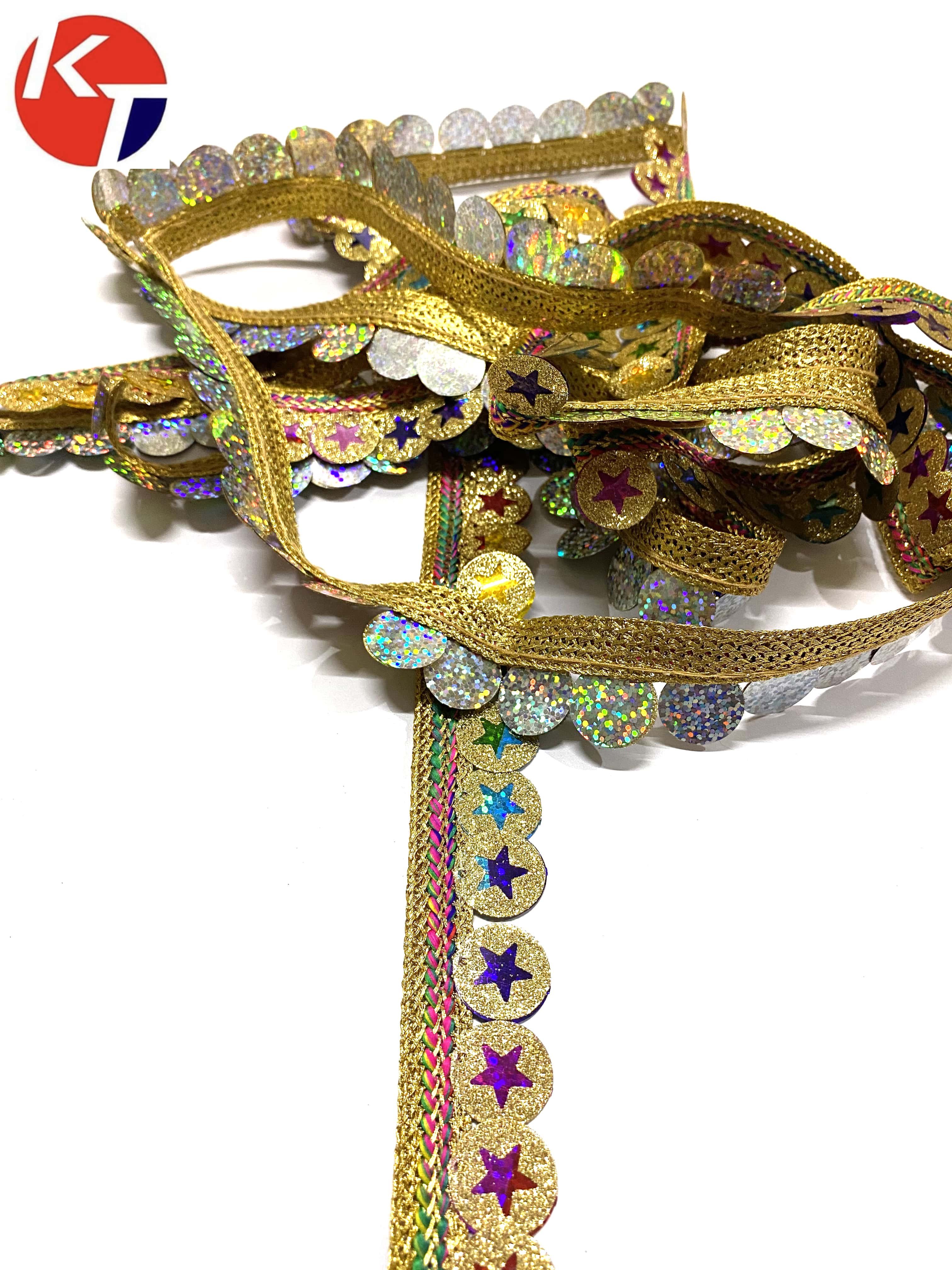 Sequin Multi Color Embroidery Lace Trim For Women's Garments Gown Decorations And Chair Covers Deals In Wholesale
