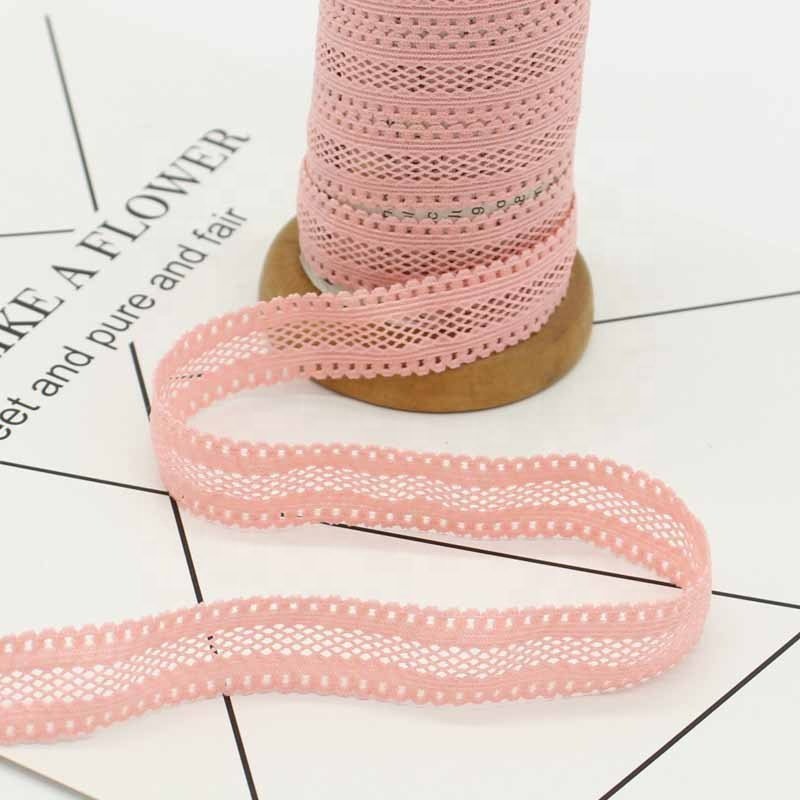 wholesale 18mm colorful elastic trim lace for headband