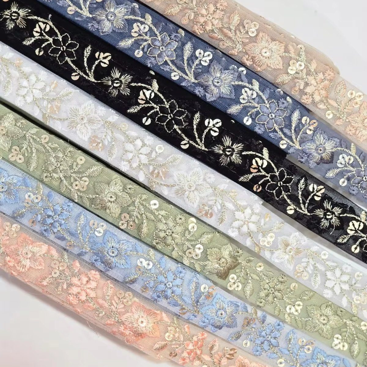 embroidered bridal lace trim good quality flower floral embroidery 3d lace tulle stretch mesh fabric for wedding dress laces fab