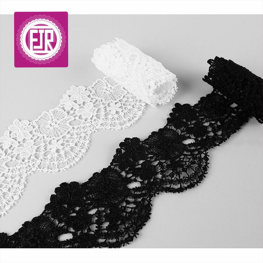 6cm wide flower lace trim for garment and veils