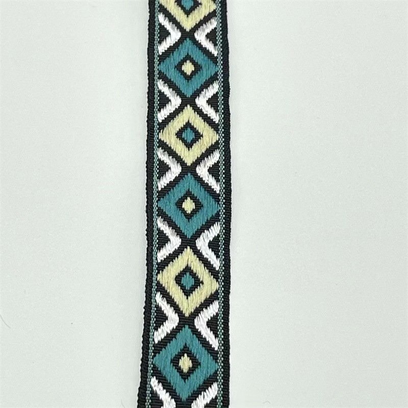 Wholesale 15mm Ethnic Webbing Abrasion Resistance Lace Trim Ribbon Jacquard Webbing For Garment