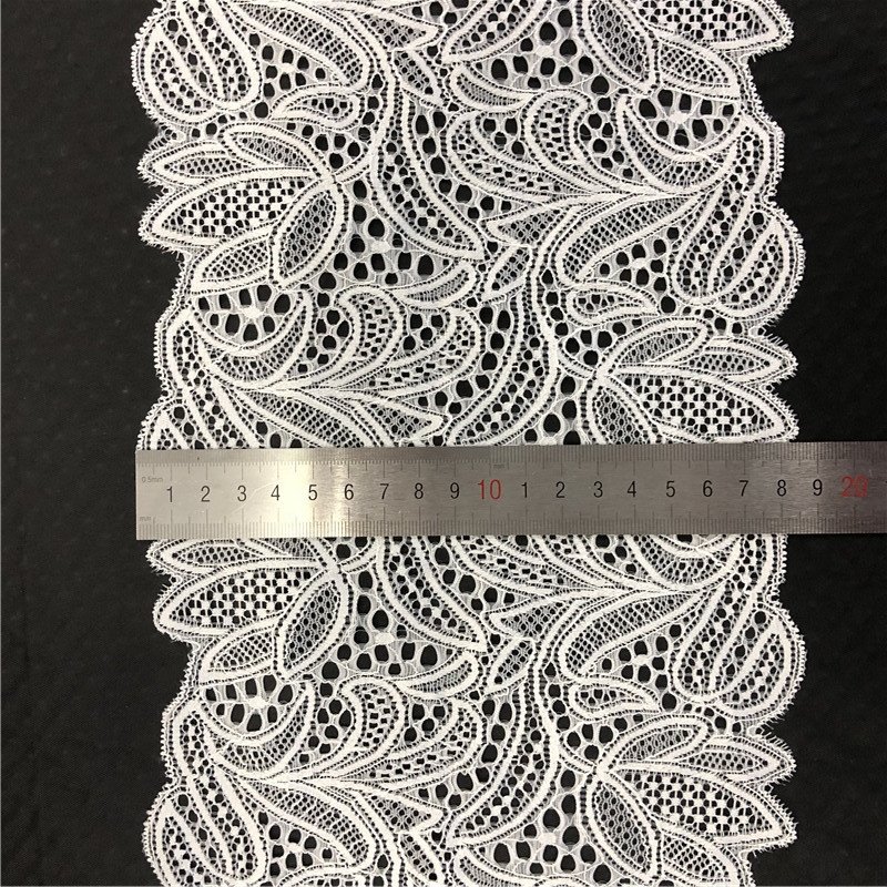 Swiss White Bridal Guipure Lace Trim Chemical Elastic Lace Trimming For Underwear 2019