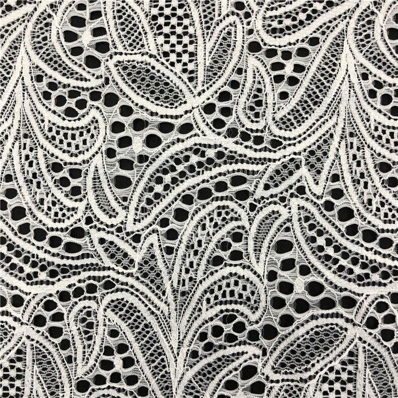Swiss White Bridal Guipure Lace Trim Chemical Elastic Lace Trimming For Underwear 2019