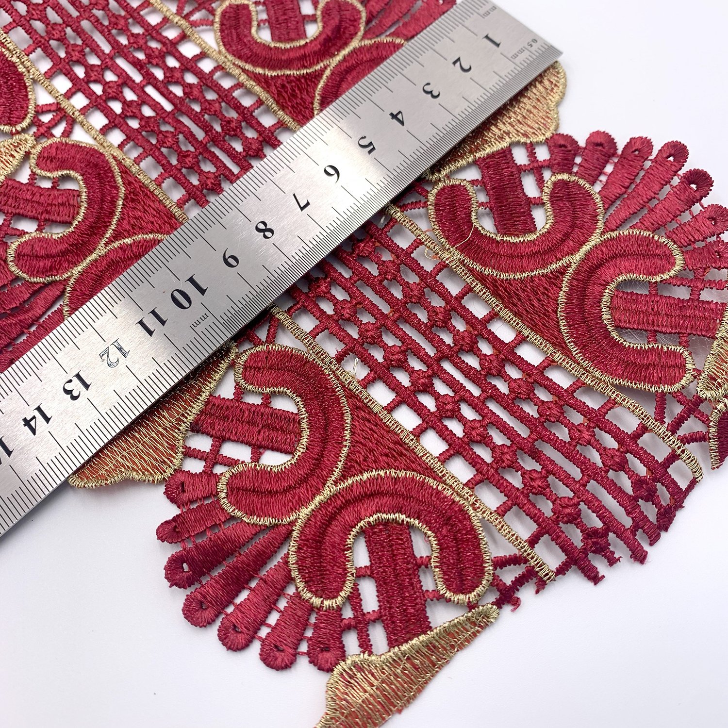 Wholesale Price Polyester Renda Gold Thread Many Colors Africa French Flower Lace Trim