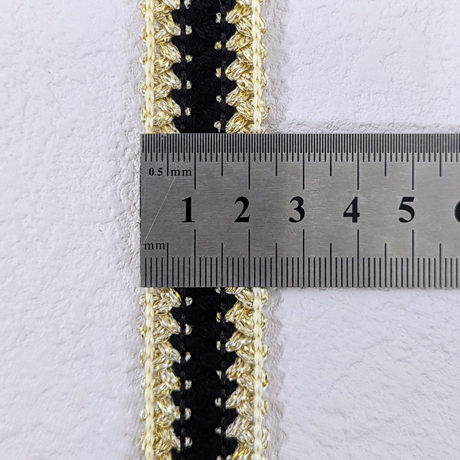 23mm Garment Accessories Sewing Lace Ribbon Glitter Metallic Gold Silver Braided Textile Webbing Trims For Coat Hem Cuff