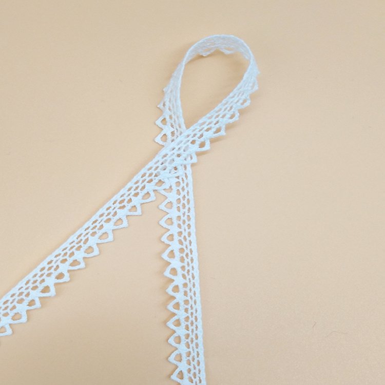 1cm Cotton Border Lace Trim For Garment Cotton Embroidered Lace Trim