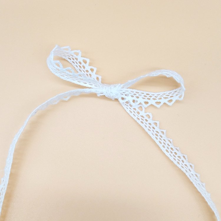 1cm Cotton Border Lace Trim For Garment Cotton Embroidered Lace Trim