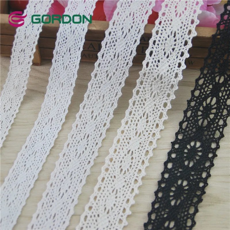 Gordon Ribbons Wedding Lace Fabric 100% Cotton Embroidery Fabric Cotton Venise Lace Fringe Trim For Garment Hat Accessories