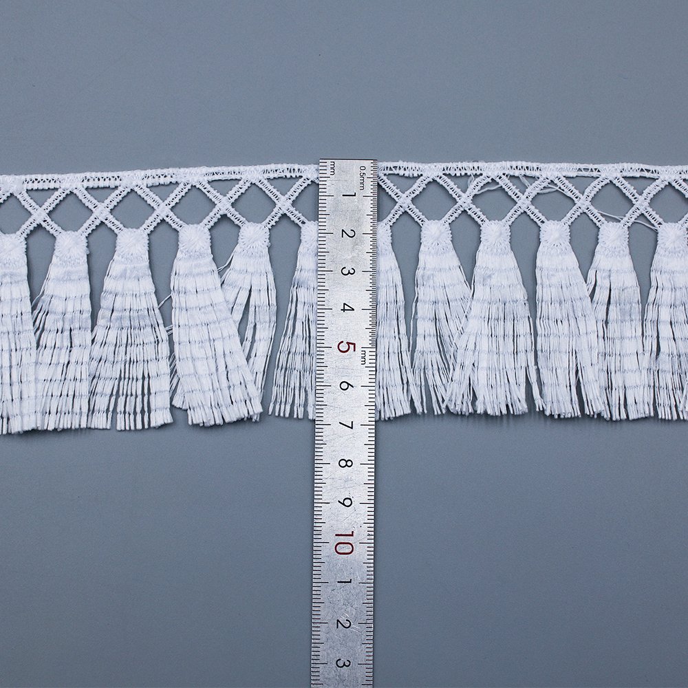 new desig 100% polyester crochet tassel trim for curtain decoration