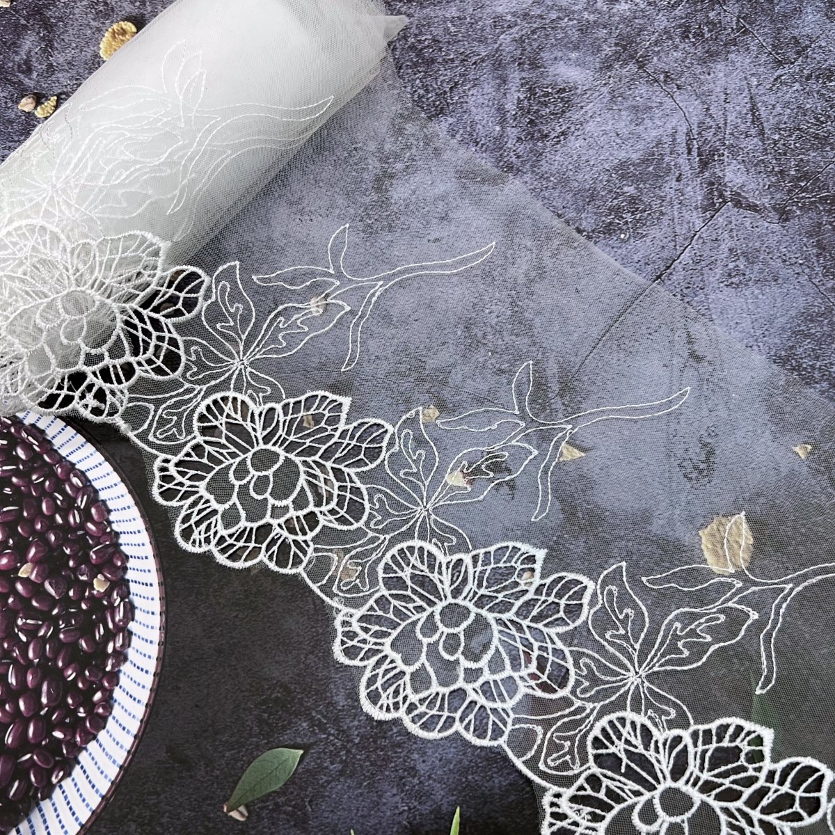 Factory original boutique designer Laser embroidery hollowed lace Tzute Huipil garment top exquisite lace trims