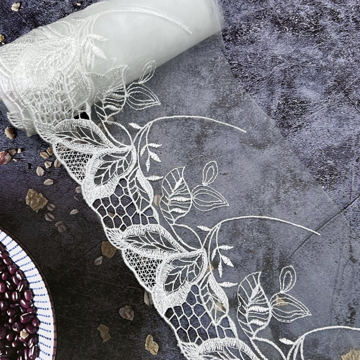 Factory original boutique designer Laser embroidery hollowed lace Tzute Huipil garment top exquisite lace trims