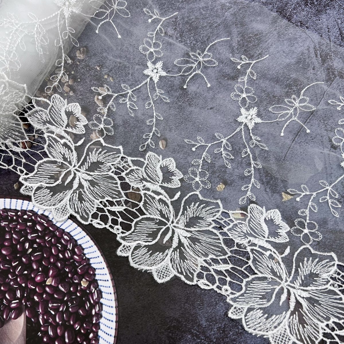 Factory original boutique designer Laser embroidery hollowed lace Tzute Huipil garment top exquisite lace trims