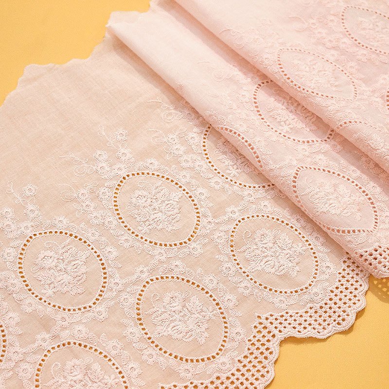 Wholesale 26.5 CM Wide Eyelet Cotton Lace Trim For Garment