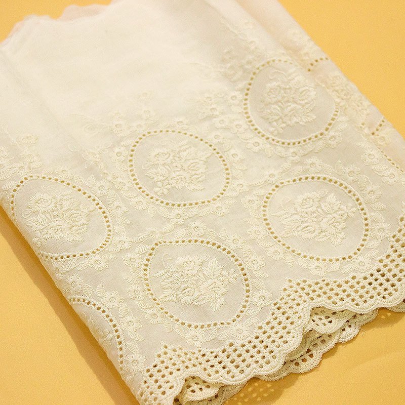 Wholesale 26.5 CM Wide Eyelet Cotton Lace Trim For Garment