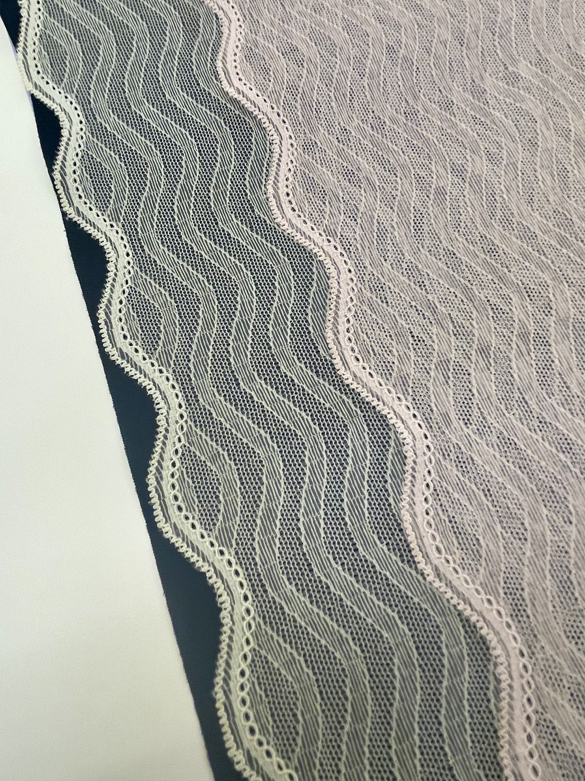 Classic Floral Stretch Lace Fabric 24cm Wide Elastic Spandex Nylon Lace Trim for Lingerie Bra Dress