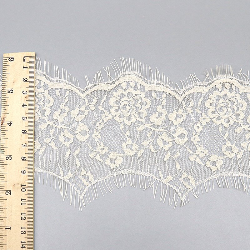 Factory wholesale eyelash lace nylon luxury decorative lace trim for dress