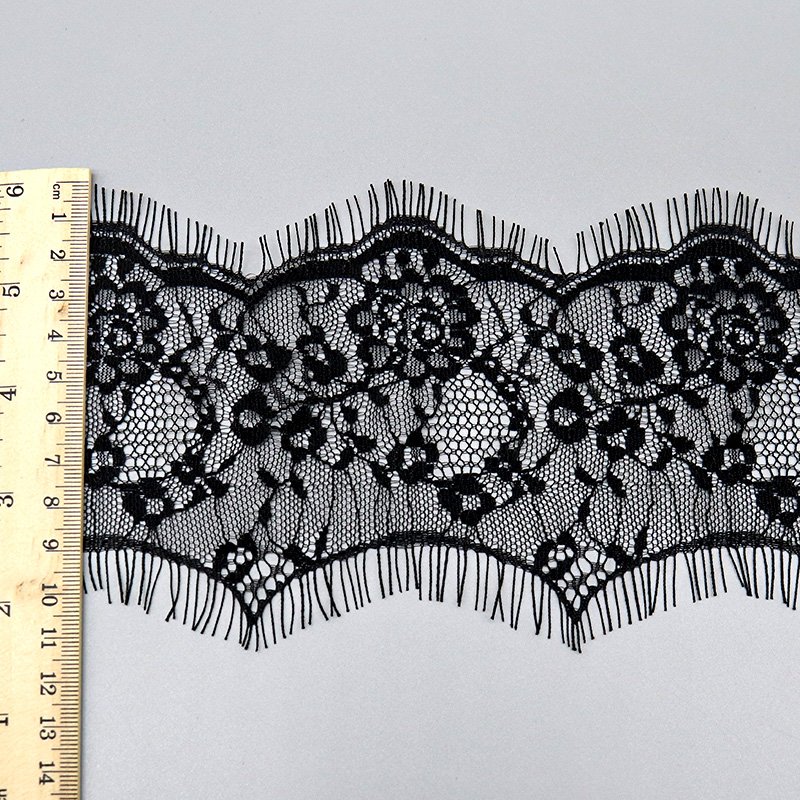 Factory wholesale eyelash lace nylon luxury decorative lace trim for dress