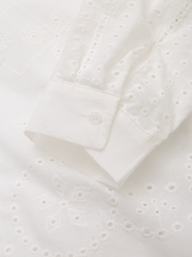 KAOPU ZA Women with lace trims embroidered shirt vintage v-neck long sleeves button-up female blouses blusas chic tops