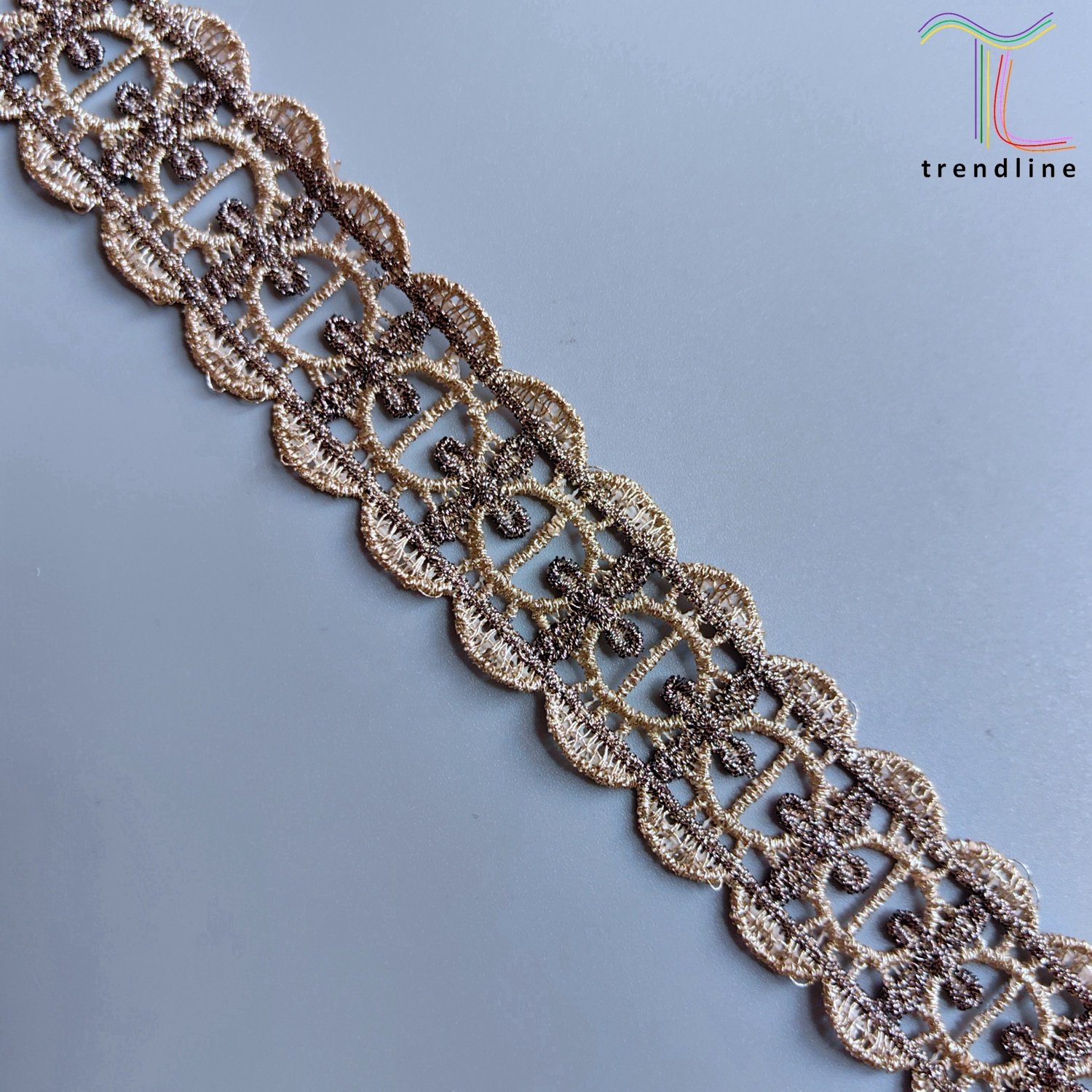 holy spirit small gold lurex embroidery lacework edging french border lace trim for liturgical vestment
