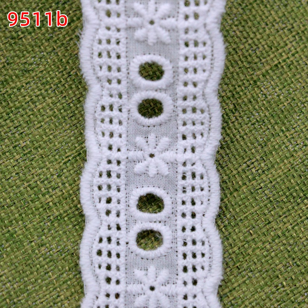 High quality a narrow piece of openwork lace through which ribbon may be run natural color cotton lace trim