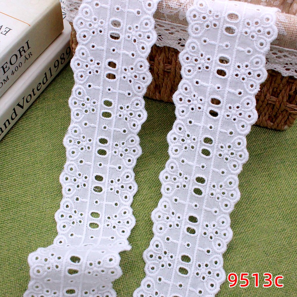 High quality a narrow piece of openwork lace through which ribbon may be run natural color cotton lace trim
