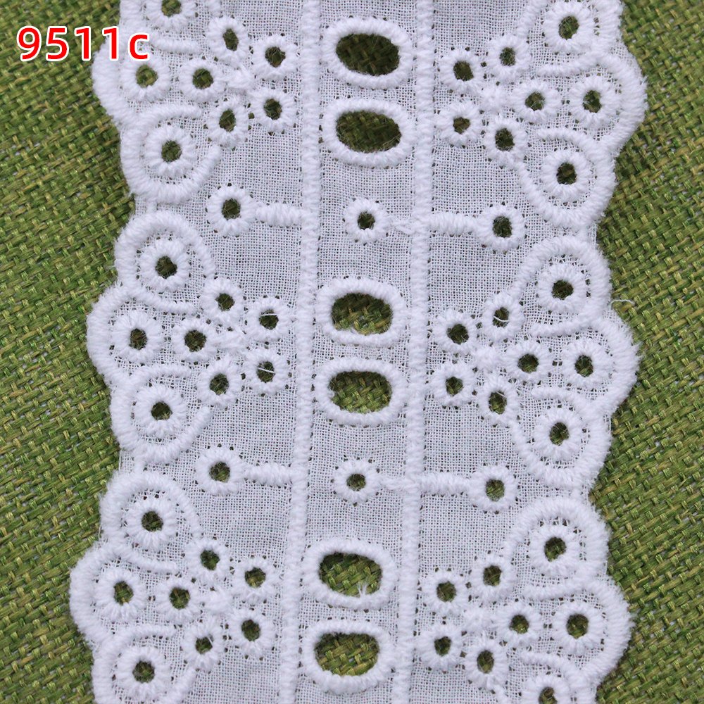 High quality a narrow piece of openwork lace through which ribbon may be run natural color cotton lace trim