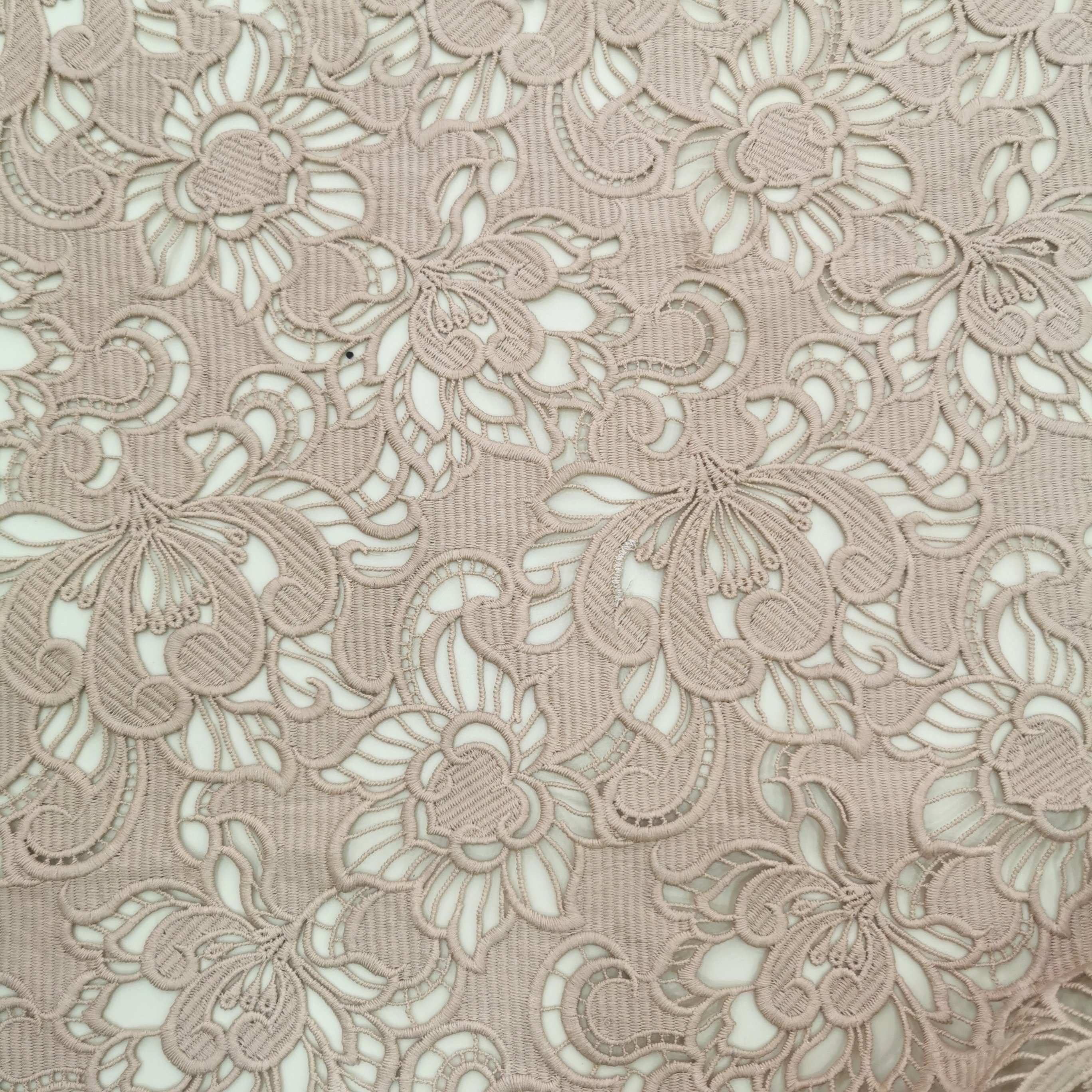 Factory luxury Water soluble guipure milk silk lace fabric Embroidery For wedding Fabric Custom 2024 soft flower Lace