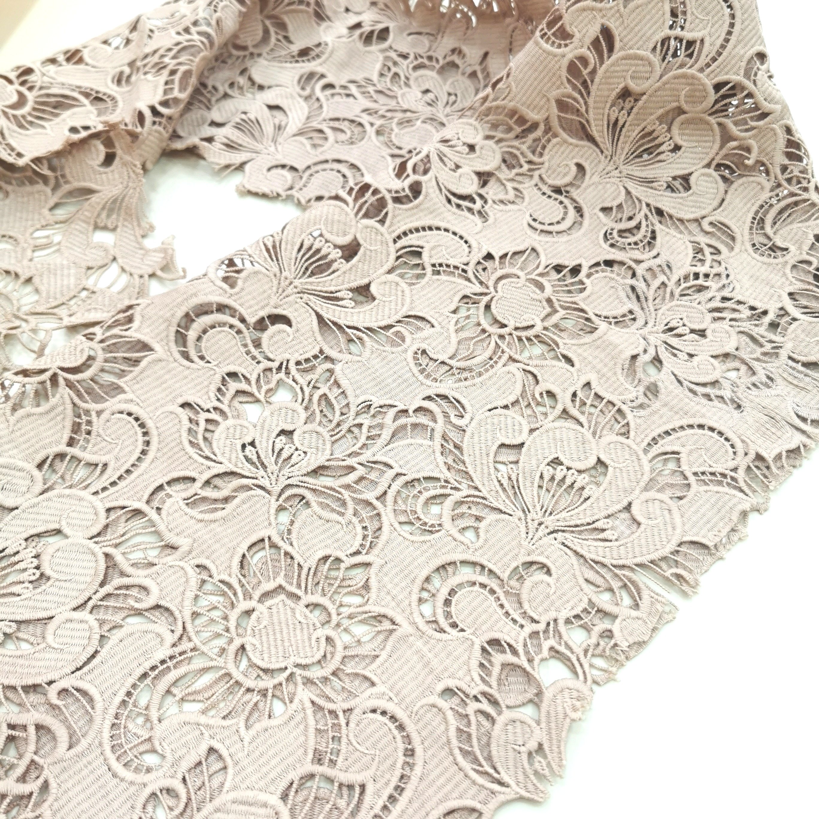 Factory luxury Water soluble guipure milk silk lace fabric Embroidery For wedding Fabric Custom 2024 soft flower Lace