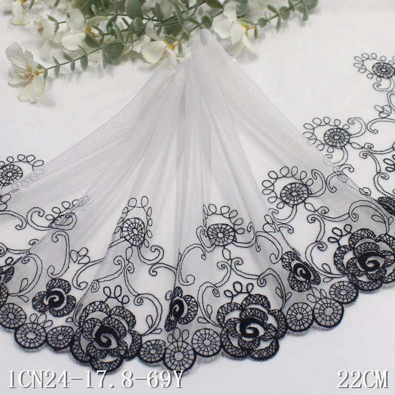 China Factory Supplied light grey Embroidery Lace Flower Lace Trim Fabrics For Women lingerie
