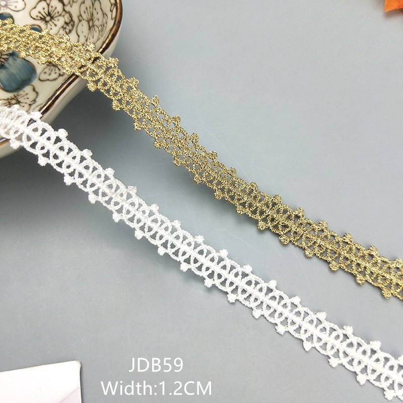New Product High Grade Metal Trim Lace Ethnic Style Fancy Wedding Dress Embroidery Gold Lace JDB59