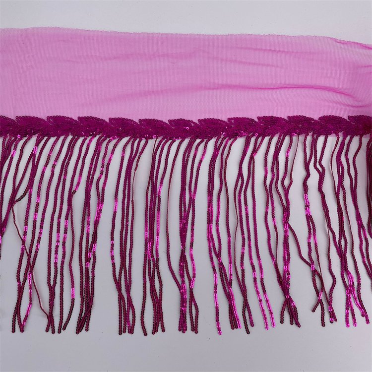 Hot Selling Fashion 20cm width Sequin 2024 Tassel Trimming For Dress