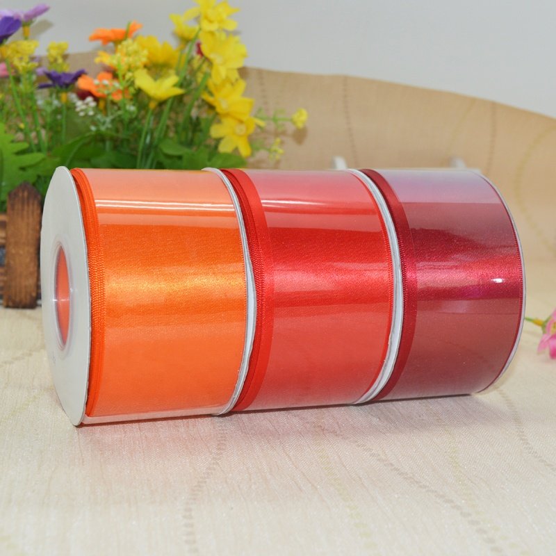 Gordon Ribbons Factory Wholesale 25 mm Cinta 196 stock colors solid color 100% Polyester Satin Ribbon For Gift Packing DIY Bow