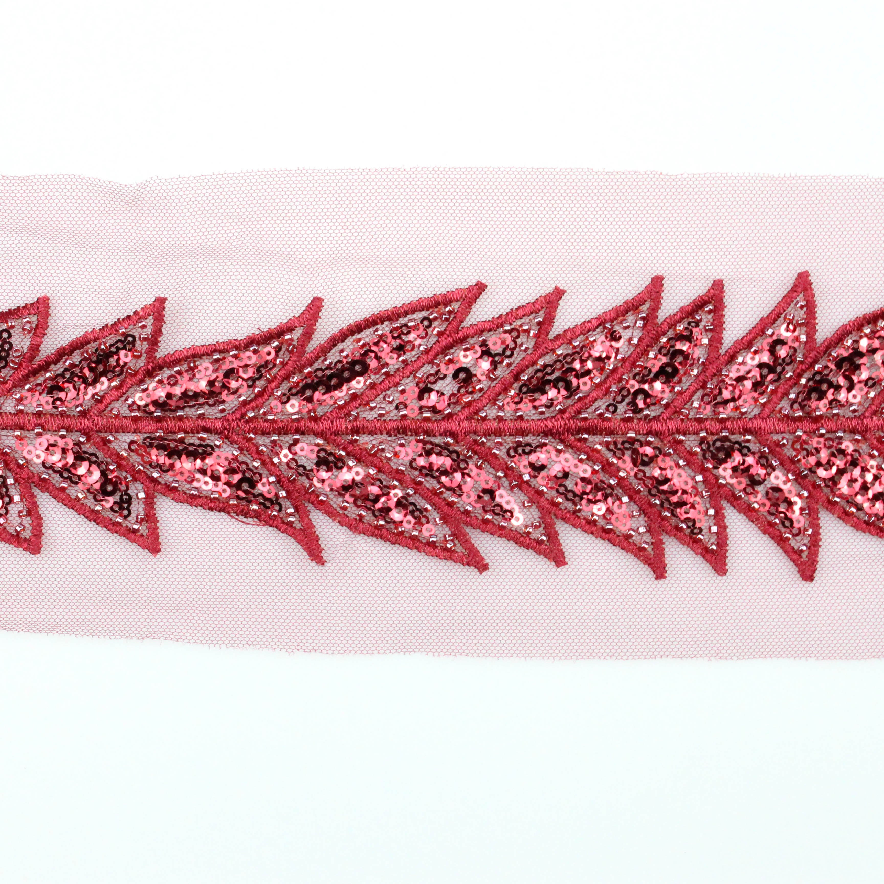 Hand-sewn beads lace handmade clothing accessories lace trim handmade beaded decorative accessories materials